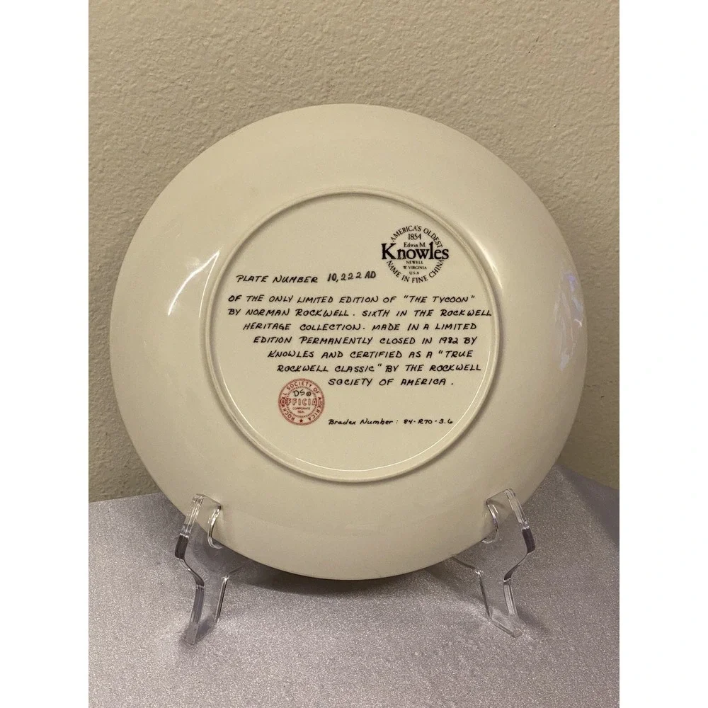 Collectible Porcelain Plate # 10222 AD 